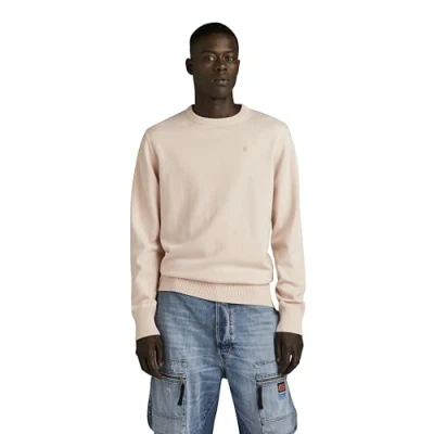 Image of G STAR RAW Men&#039;s Premium Core Knitted Sweater, Beige/khaki (whitebait D21931 D563 1603), XL