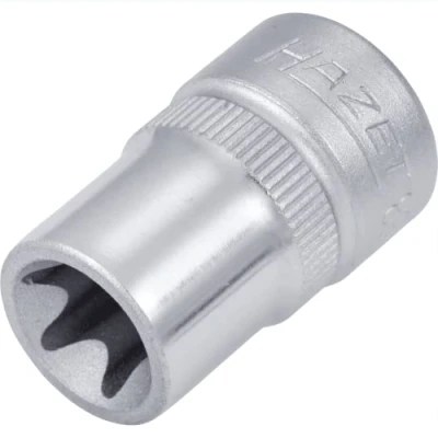Image of 54707, ASE46834600000 Socket HAZET TORX 880 E12 Chrome Vanadium Steel Knurled