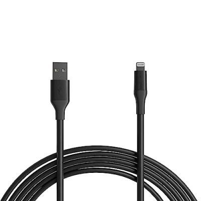 Image of Amazon Basics USB A to Lightning ABS Charger Cable, MFi Certified for Apple iPhone 14 13 12 11 X Xs Pro, Pro Max, Plus, iPad, 3 m, Black