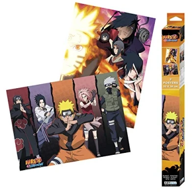 Image of ABYstyle Naruto Shippuden Set 2 Chibi Posters Groups 52x38