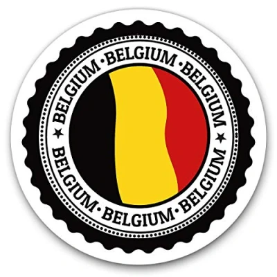Image of Vinyl Stickers (Set of 2) 7.5cm Belgium Flag Belgian Travel Europe #4757