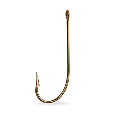 Image of Mustad 3366 Classic Sproat Large Ring Saltwater/Freshwater Fishing Hook (100 Pack), Bronze, Size 1