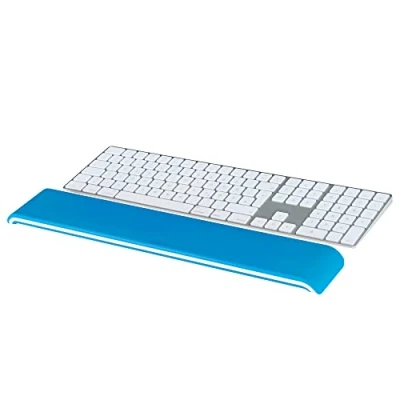 Image of Leitz Ergo WOW Adjustable Keyboard Wrist Rest, Two Height Settings, Blue/White, 65230036