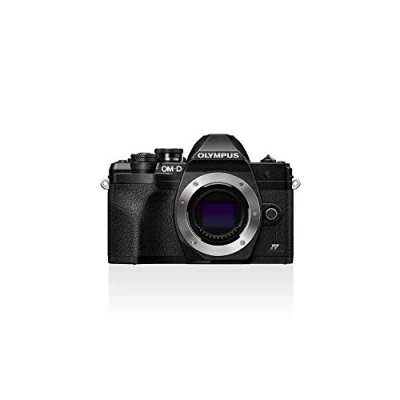 Image of Olympus OM D E M10 Mark IV Micro Four Thirds System Camera, 20 MP sensor, 5 axis image stabilizer, selfie LCD screen, electronic viewfinder, 4K video, powerful AF, Wi Fi, black