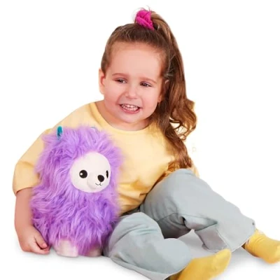 Image of B. toys Plush Llama Stuffed Animal Soft, Colorful Purple Plushie for Baby, Toddler, Kids Fluffy Funkies Lola 0 months +