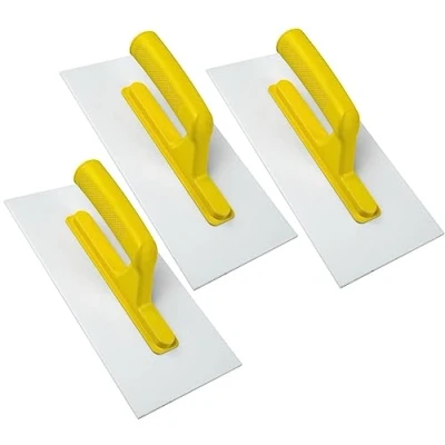 Image of 3 x Plastic ABS 11&quot; Rendering Texturing Top Coat Trowel 270 130mm (0327G3)