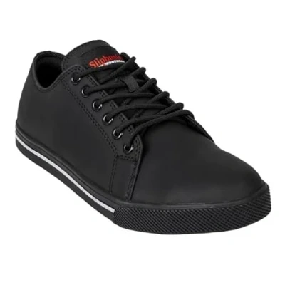 Image of Slipbuster Footwear Recycled Micro Fibre Safety Trainers Matte Black 42