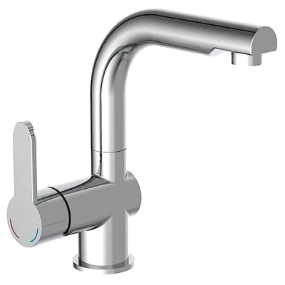 Image of Schütte London 79710 Basin Mixer Tap Single Lever with Shower Head and Waste Chrome