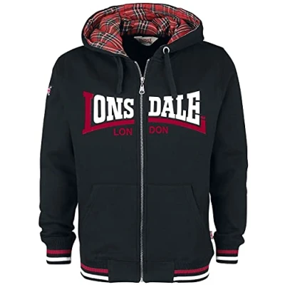 Image of Lonsdale Men&#039;s Nateby Hoodie Black