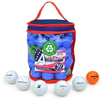 Image of Second Chance 50 Lake Golf Balls with Storage Bag, Mix