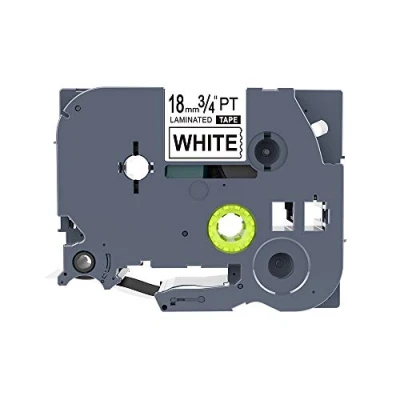 Image of IDIK Brother Compatible TZ241 P Touch 3/4&quot; 18mm 8m Black on White Tape TZe 241