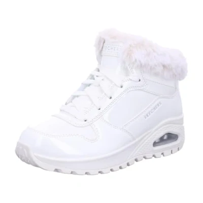 Image of Skechers Women&#039;s UNO Rugged Ankle Boot, White, 3 UK