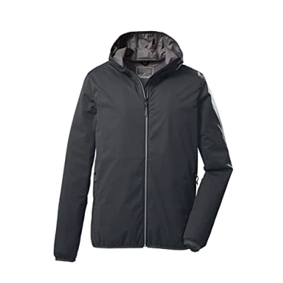 Image of Killtec KOS 60 MN JCKT 39174 000 Men&#039;s 2 Layer Outdoor Jacket with Hood, Packable, Black, S