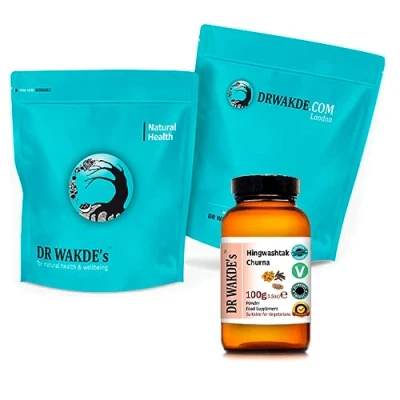 Image of DR WAKDE’S Hingwashtak Churna Powder 500g (1.1lb) Classical Ayurvedic Formula Blend of Asafoetida, Dried Herbs &amp; Spices Plant Based Vegan All Natural