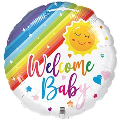 Image of Amscan 9914165 Baby Rainbow Std Foil Balloon