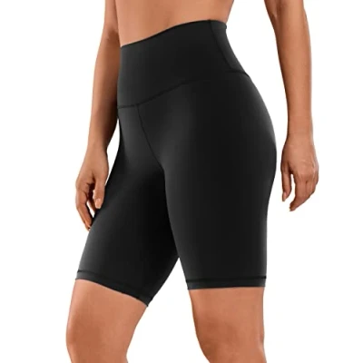 Image of CRZ Yoga Women&#039;s Naked Feeling 8&#039;&#039; Gym Shorts High Waisted Cycling Workout Running Spandex Black 8