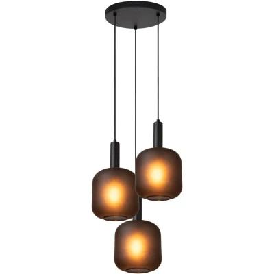 Image of Lucide ELOISE Pendant light 40 cm 3xE27 Black