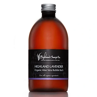 Image of The Highland Soap Company Lavender Bubble Bath 500ml Relaxing with Aloe Vera &amp; Natural Plant Extracts