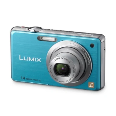 Image of Panasonic Lumix DMC FS11 Digital Camera 14 Megapixels 5x Optical Zoom 6.86 cm Display Image Stabiliser Blue (Renewed)