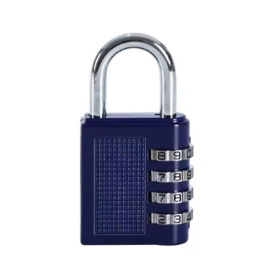 Image of HRLORK Combination Padlock 1 Packs School Locker Lock Outdoor Weatherproof Digit Resettable Code Blue