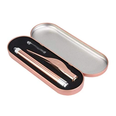 Image of Baby Earwax Removal Set Stainless Steel Luminous Visible Tweezer Earpick Safe Soft Ear Pick Wax Remover Cleaner with Storage Box for Kid Child Cleaning(Rose Golden)