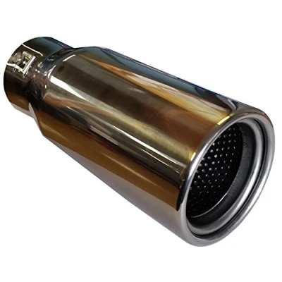 Image of XtremeAuto® Universal Stainless Steel High Quality Exhaust Tail Piece Tip Single/Double/Twin/Oval Post Box/Round/Big Bore/Up Swept/Clip On/Weld On/Matt Black (210mm ROUND BIG BORE)