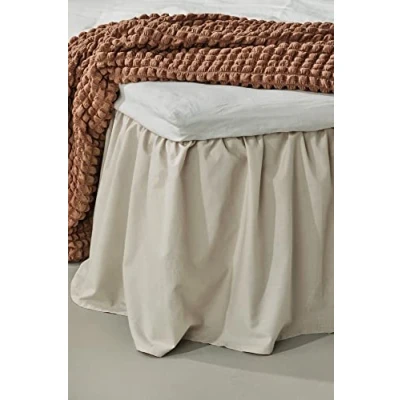 Image of Jotex Zack Valance Bed Sheet 45 cm Organic Quality Beige 90 x 200
