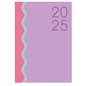 Image of 2025 Diary A5 Week to View Hardback Pastel Colours (Pink)