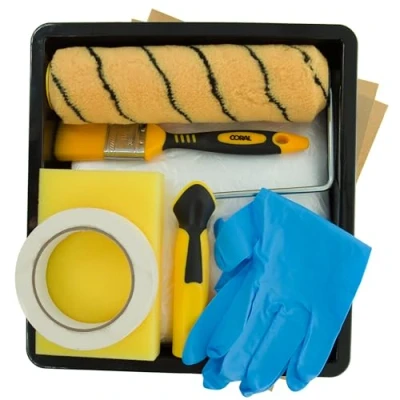 Image of Coral 10305 Max Coat Complete Decorating Project Box with Paint Roller Brush and How to Guide 11 Piece Pack Set