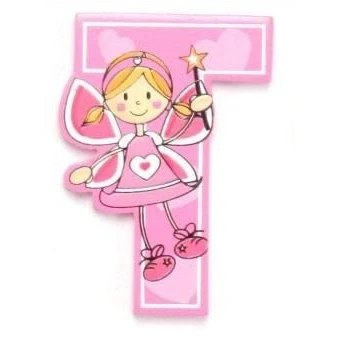 Image of Vinsani® Wooden Fairy Alphabet Letters Personalised Bedroom Wall Door Name (T)