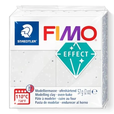 Image of STAEDTLER 8010 003 FIMO Effect Oven Hardening Polymer Modelling Clay Stone White Granite (1 x 57g Block)