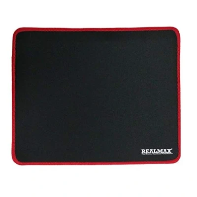 Image of REALMAX® Mouse Mat Pad (270x220x3mm) For Laser Optical Mice Computer PC Laptop Desktop Thick Water Resistant Gaming With Non Slip Rubber Base Cloth Edges (Red)