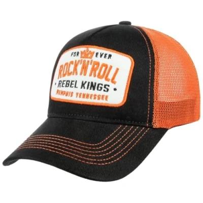Image of King Kerosin Rebel Kings Trucker Hat Unisex Black, One size