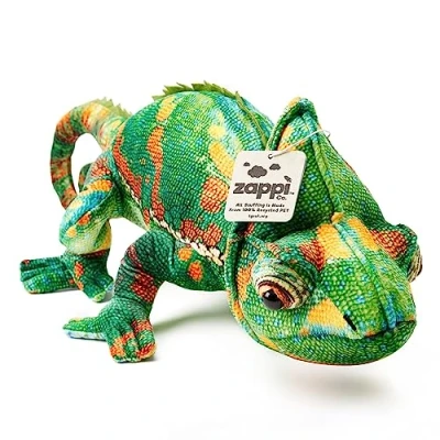 Image of Zappi Co Children&#039;s Realistic Soft Cuddly Plush Toy Animal Perfect Playtime Companions for Children with Lifelike Detail featured Tiktok (55cm Length) (Chameleon Green)