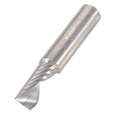 Image of Trend CNC O Flute Spiral Up Cut Router Cutter, 10mm Shank, Diameter &amp; 22mm Length, Solid Tungsten Carbide, CNC/406X10STC
