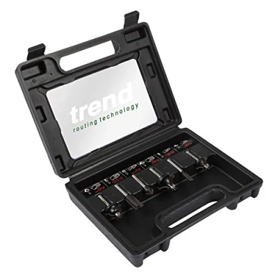 Image of Trend 6 Piece Router Bit Starter Set, 1/4 Inch Shank, Tungsten Carbide Tipped, Storage Case Included, SET/SS11X1/4TC