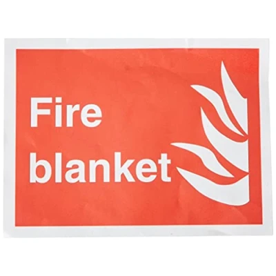 Image of Seco Fire Blanket &amp; Sign, 200mm x 150mm Self Adhesive Vinyl