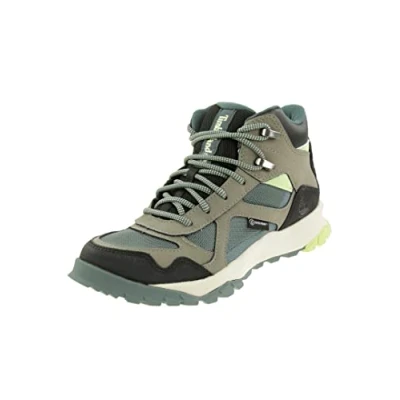 Image of Timberland Women&#039;s Lincoln Peak Lite Mid F/L WP Chukka, Md Grey Lthr w Grn, 7.5 UK