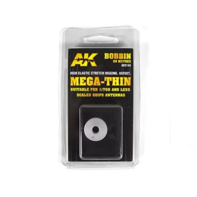 Image of AK AK9134 Elastic Rigging Bobbin: MEGA Thin (20m)