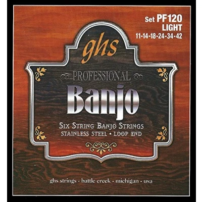 Image of GHS PF120 Set of 6 Strings Banjo Light