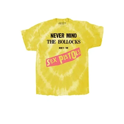 Image of Sex Pistols The T Shirt Never Mind B*** Official Unisex Tie Dye L Yellow