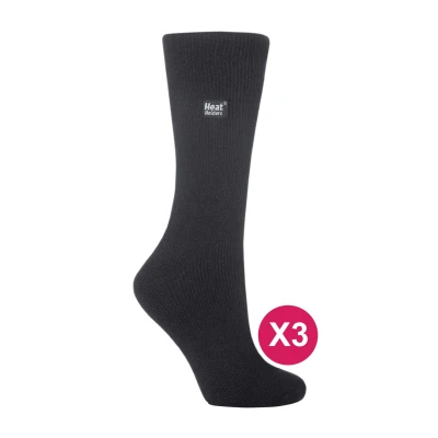 Image of Heat Holders Womens 3 Pack Multipack Ladies Insulated Thermal Socks for Winter Charcoal Size UK 4 6.5