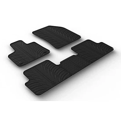 Image of Gledring 0785 Set of Rubber Mats Compatible with Citroën DS7 Crossback 2018 (T Profile 5 Pieces + Mounting Clips)