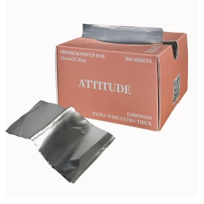 Image of Attitude Premium Pop Up Hair Foil Sheets, Embossed, Extra Wide, 500 for Balayage and Highlights