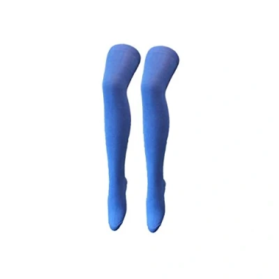 Image of Crazy Chick® New Girls Over The Knee Plain Microfiber Socks Assorted Colours Thigh High UK Size 4 6 (Turquoise)