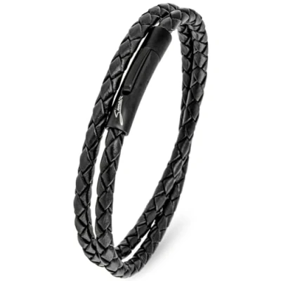 Image of Simaru Genuine premium leather 4mm braided wrap twice around the wrist Stainless steel hook clasp Waterproof &amp; durable High wearing comfort skin friendly