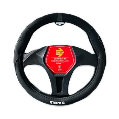 Image of MOMO SUPERGRIP UNIVERSAL STEERING WHEEL COVER BLACK AND GREY