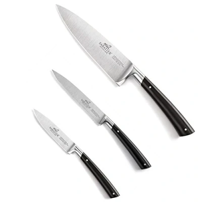 Image of Lion Sabatier EDONIST 3 pc Chef Set, Paring 10 cm, Utility 13 cm and Chef&#039;s Knife 20 Fully Forged, Made In France