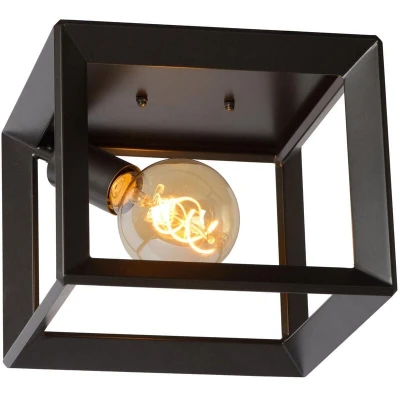 Image of Thor Vintage Flush Ceiling Light 1xE27 Grey iron