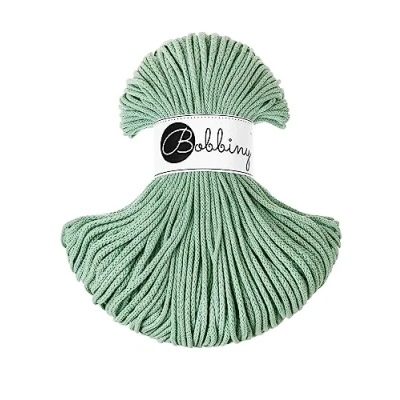 Image of Bobbiny Junior 3mm Braided Macrame Cord (Aloe) 100m